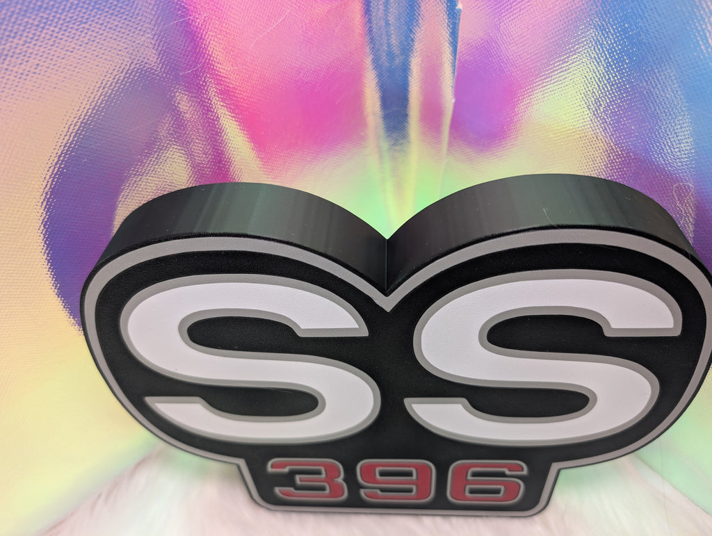 SS 396 emblem on a colorful abstract background