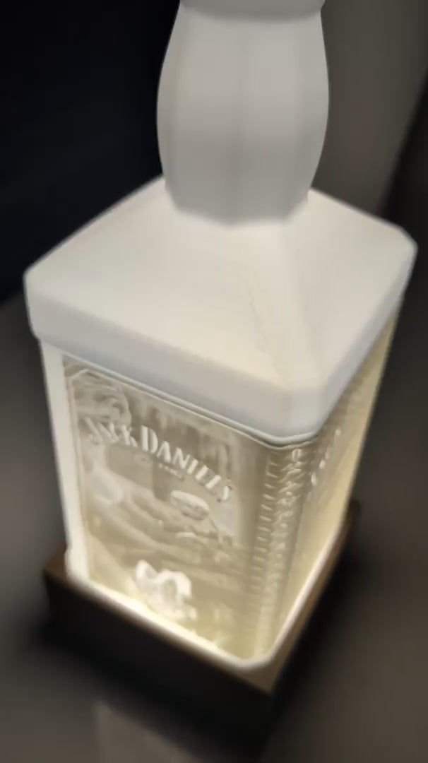 Jack Daniels-Harley Davidson Lithophane Bottle with Base